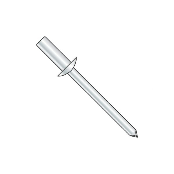 Newport Fasteners Blind Rivet, Dome Head, 5/32 in Dia., 0.517 in L, Steel Body, 5000 PK 481804 - main